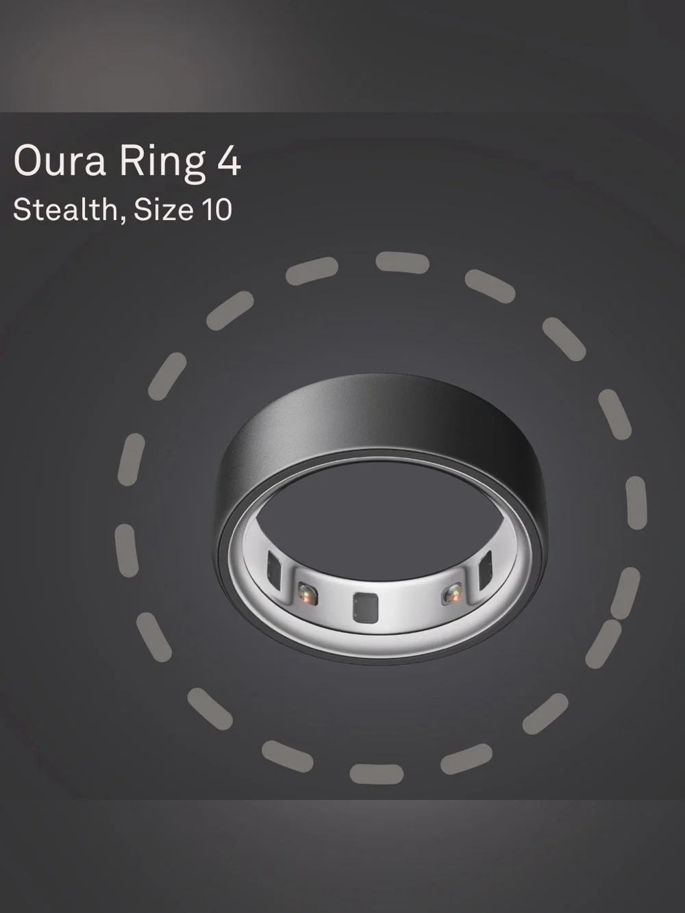 Black Oura Ring 4 Size 10